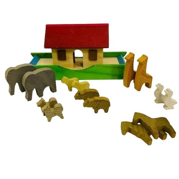 Wooden Noahs Arc 20Pcs - Picture 1 of 9